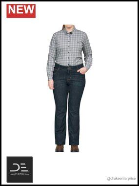 Flame Resistant Women's Straight Leg Stretch Jeans CAT2